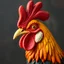 Placeholder: Gorgeous rooster head made from all colors of marzipan