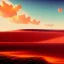 Placeholder: volumetric Wide desert view painted by chris foss of futuristic Military hovering tank with Turret, floating, hover, and laser, 4k, 8k, [hovercraft] Minutiae, highly detailed, render, rivets, hovering, stripes, sunset duststorm, nimbus clouds