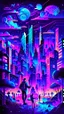 Placeholder: illustrations with a professional art style that show people learn artificial intelligence, use colorful and midnight city theme as a background, make it outstanding