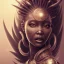 Placeholder: Portrait of Pikachu, sango fantasy, fantasy magic, intricate, sharp focus, illustration, lot's of grain on the skin, tribal tatoos,highly detailed, digital painting, concept art, masterpiece head sexy lady body black African beauty space lady black one head African afro sun, high key lighting, volumetric light high details psychedelic background, cyborg