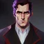 Placeholder: Portrait of a 30 year old warlock like Henry Cavill, Sherlock Holmes and Mary Poppins