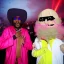 Placeholder: Funkadelic Larry David and an anthropomorphic hamburger take MDMA at a rave