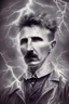 Placeholder: Generate for me Nicola Tesla who wieds lightning