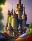 Placeholder: medieval fantasy castle town with flowers rpg art