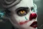 Placeholder: a Photorealistic dramatic hyperrealistic beautiful criyng clown paint ,Crystal black eyes, elegant, by WLOP,Artgerm,Greg Rutkowski, Beautiful dynamic,shadows,Artstation,concept design art,Octane render,8K