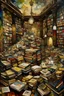 Placeholder: A world made of millions of books expressionism