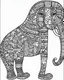 Placeholder: Mosaic animals Coloring Pages, no black color