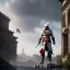 Placeholder: a assassin's creed character RONALDO , highly detailed, 3d render , movie poster