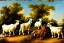 Placeholder: Goats on a farm rococo