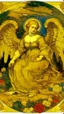 Placeholder: A yellow angelic heaven designed in Mayan architecture painted by Vincent van Gogh