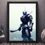 Placeholder: a robot samurai run, black armor, ultra realistic, unreal engine, cinematic lighting, octane render, masterpiece art by Yoji Shinkawa, picture in frame, frame around