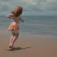 Placeholder: spirit of a child playing at the beach