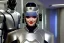 Placeholder: Technological utopia. Machine, fake smile, staring eyes. 3D-tiling on the adaptive background. Lightly armored, haughty cyborg. Cyber-punk full-mask. Lay figure woman is Out-of-control, mischievous. Insane. Repugnant behavior towards a human. Surreal. Haute Couture 1996. Light right. Colors are silver, black, Cyan. Huge headphones. golden rings & disc. Thick tights Thick calves Curved fell Wide hip. Secretly takes of the helmet, old hag. Grotesque. movies, Delicatessen, Clockwork Orange