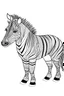 Placeholder: outline art for cute zebra coloring pages with caves, white background, sketch style, full body, only use outline, mandala style, clean line art, white background, no black shadows and clear and well