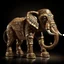 Placeholder: A brown earth elemental elephant designed in ancient Greek mosaics