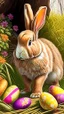 Placeholder: Easter bunny adventure, art, drawing, very realistic, detailed, vibrant colors.