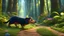 Placeholder: A masterful still of a 3d cartoon, an adorable very long and excited dachshund caterpillar hybrid inching its way along a magical forest path, uhd, 8k, intense lighting, award winning masterpiece, extremely detailed, detailed background, cinematic, complex and multidimensional lighting