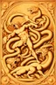 Placeholder: Hercules fighting the hydra in the style of alchemical art