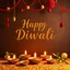 Placeholder: Diwali Celebration Decorations With Grunge Mroon And Golden Background.