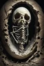 Placeholder: a haunting image of an embryonic human skeleton emerging from a cracked egg