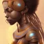 Placeholder: sango fantasy, fantasy magic, intricate, sharp focus, illustration, highly detailed, digital painting, concept art, matte, masterpiece head sexy African beauty black afro hair earth lady silver African huts Egyptian princess