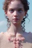 Placeholder: April, Summer Fashion, full body,smooth soft skin, curly hair, detailed eyes, detailed face, looking into camera, intricate, summer outfit, pink, back lighting, realistic concept art, digital painting, rich 3d render, hyper-realistic painting, cinema 4D render, art by WLOP, by Agnes Cecile, Michael Whelan