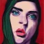 Placeholder: Billie Eilish portrait by picasso