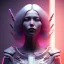 Placeholder: Short long white hair Woman, samurai, cyberpunk, neon, highly detailed, art stations, concept art, smooth, unreal engine 5, god rays, ray tracing, RTX, nanite polygons, lumen lighting, ultra detail, volumetric lighting, 3d, finely drawn, high definition, high resolution, gradient background