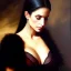 Placeholder: portrait of beautiful busty Sara Pezzini painting by azpiri,Brom, oil on canvas, cinematic composition, extreme detail,fit full head inside picture