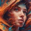 Placeholder: Ultra close insanely detailed face of a beautiful woman emerging from a 3d abstract background, Hyperrealistic, splash art, concept art, mid shot, intricately detailed, color depth, dramatic, 2/3 face angle, side light, colorful background