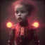 Placeholder: a little girl with a cyborg brain and a lot of red liquid, steam punk, scary, horror, realistic, made in octane, cinematic, ultra-realistic, extremely detailed octane rendering, 8K, VRAY Super Real ar 2:3, dof photorealistic futuristic 50mm lens hard lighting dark gray tintype photograph, realistic lighting, sephia colors