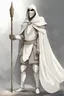 Placeholder: Knight wearing white robes and white cape with white mask, holding a spear