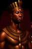 Placeholder: King Thutmose III, with non-African features, fair-skinned, athletic body, looking forward proudly, fantasy artwork