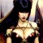 Placeholder: portrait beautiful face Vampirella ,busty,medieval metal armor balanciaga fashion clothe painting by gaston bussiere, greg rutkowski, yoji shinkawa, yoshitaka amano, tsutomu nihei, donato giancola, tim hildebrandt, oil on canvas, cinematic composition, extreme detail,fit full head inside picture