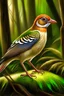 Placeholder: Ovenbird full body, digital art, photo, illustration, digital painting, oil painting, smooth, sharp focus, highly detailed, casque bird,