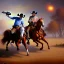 Placeholder: Cowboy gunfight velvet painting