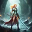 Placeholder: The beautiful elfmaid warrior takes up sword and shield to fight off the attack of the virus monsters that are decimating the health of the populace. Only the bravest of heroes can fight off the wretched plague of giant viruses. Fortunately for the people of the citadel, Vilde is that hero.