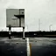 Placeholder: Minimal contemporary abstract oil paintings of desolate 1960s carpark with road markings and concrete fragments. Overlay with grungy typography graphics. style of Justin Mortimer and Francis Bacon.