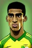 Placeholder: Bruno Kimaraes Rodriguez Moura Brazilian football player ,cartoon 2d