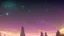 Placeholder: starry sky and bright light at the end of the tunnel