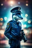 Placeholder: doping a dolphin policeman, bokeh, downlight, prize winning, depth of field, in the style of ivo caprino, backlight, aura