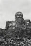 Placeholder: hiroshima dome, manga page, greyscale