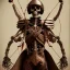 Placeholder: a skeleton archer holding a bow in his hand, steam punk, realistic, made in octane, cinematic, ultra-realistic, extremely detailed octane rendering, 8K, VRAY Super Real ar 2:3, dof photorealistic futuristic 50mm lens hard lighting dark gray tintype photograph, realistic lighting, sepia color