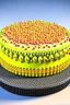 Placeholder: Sponge cake, tuna flavored with mayo icing. Photorealistic.
