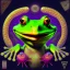 Placeholder: Family of frogs psychedelic