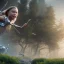 Placeholder:  Greta Thunberg octane render, 8k, high detail, elvish, metallic fit full frame