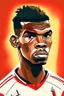 Placeholder: Paul Pogba French soccer player cartoon 2d