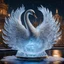 Placeholder: ICE sculpture representing a finely chiseled fantastical swan in dynamic pose, High-quality photo shot on Kodak gold 400, hyperdetailed dynamic lighting, beautiful nighttime winterfest background, intricate filament textures, baroque design details, expansive, grand, ultra-detailed, 3d octane render, opulent detail, rule of thirds, by Darren Jackson