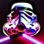 Placeholder: photorealistic stormtrooper jedi with blaster-nullifying force filigree armor entering the void, chiaroscuro