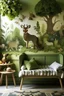 Placeholder: Bring the enchantment of a woodland scene to life with a combination of earthy tones, vibrant greens, and delicate forest creatures, creating a whimsical and magical atmosphere.